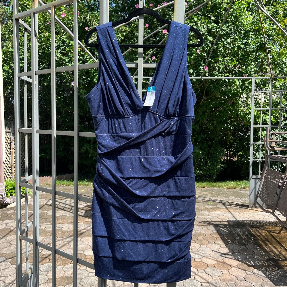 NWT Rue21 Plunging V-Neck Sparkling Bodycon Dress - Size 1X